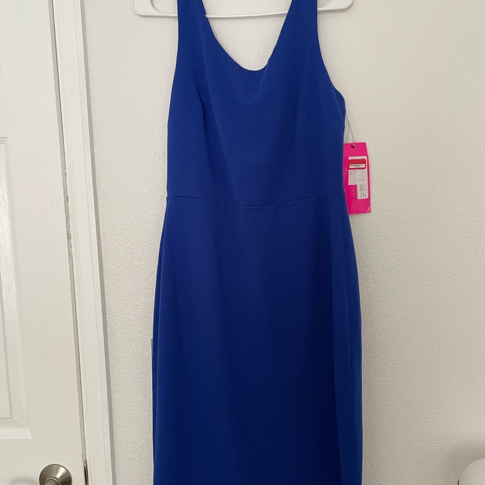 Blue Betsey Johnson sheath midi dress